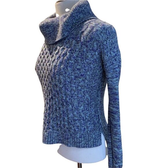 American Eagle Outfitters Gray/Purple Cowl Neckline Sweater XS - Picture 3 of 4